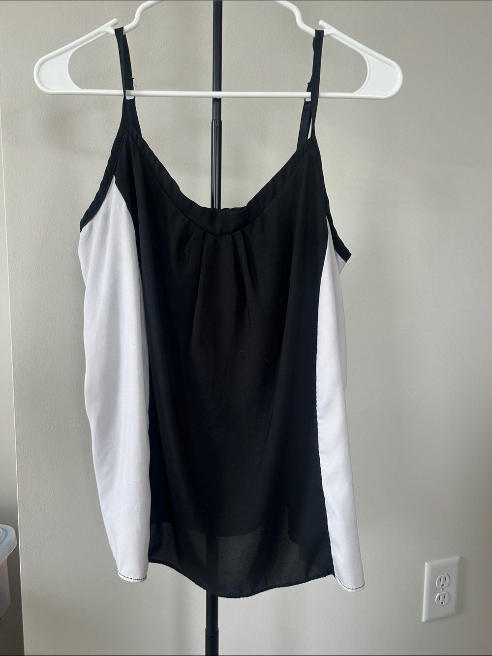 New York & Company Black and White Spaghetti Strap Cami